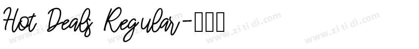 Hot Deals Regular字体转换